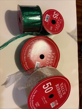 Christmas Value Ribbon Bundle - Green and Gold